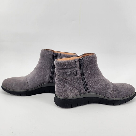 Vionic Arya Grey Nubuck Leather‎ Ankle Boots New Size 8 - Picture 9 of 12